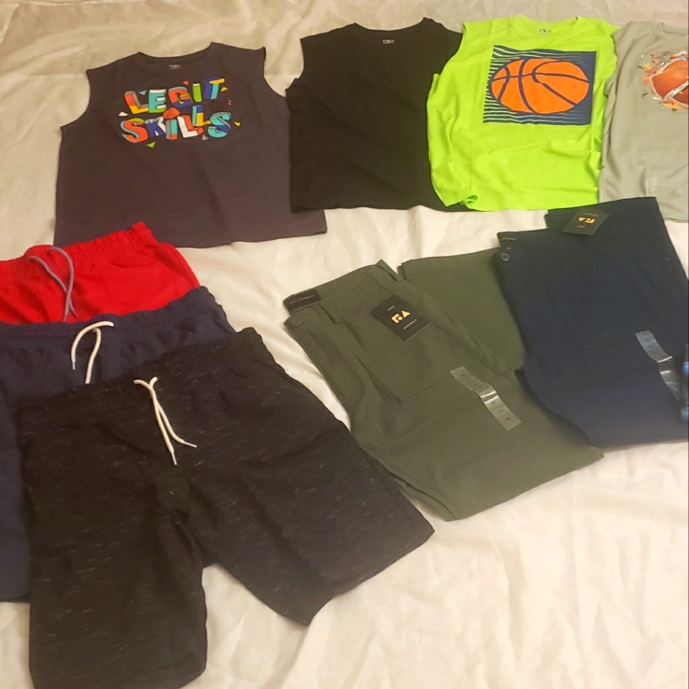 Clothing lot bundle mixed tops shorts pants boys size 18 XXL 2XG